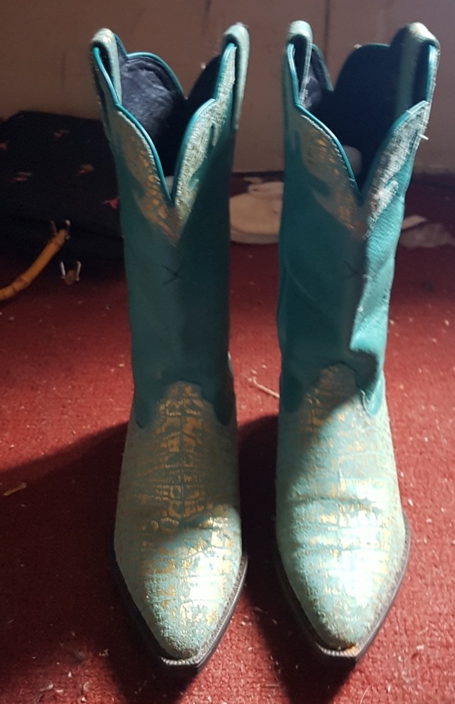 Twisted X Turquoise Cowboy Boots, 6.5B